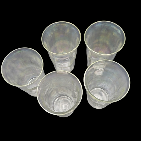 MCM Vintage Iridescent Rainbow Glass Juice 5 +1 Freebie - Picture 3 of 10